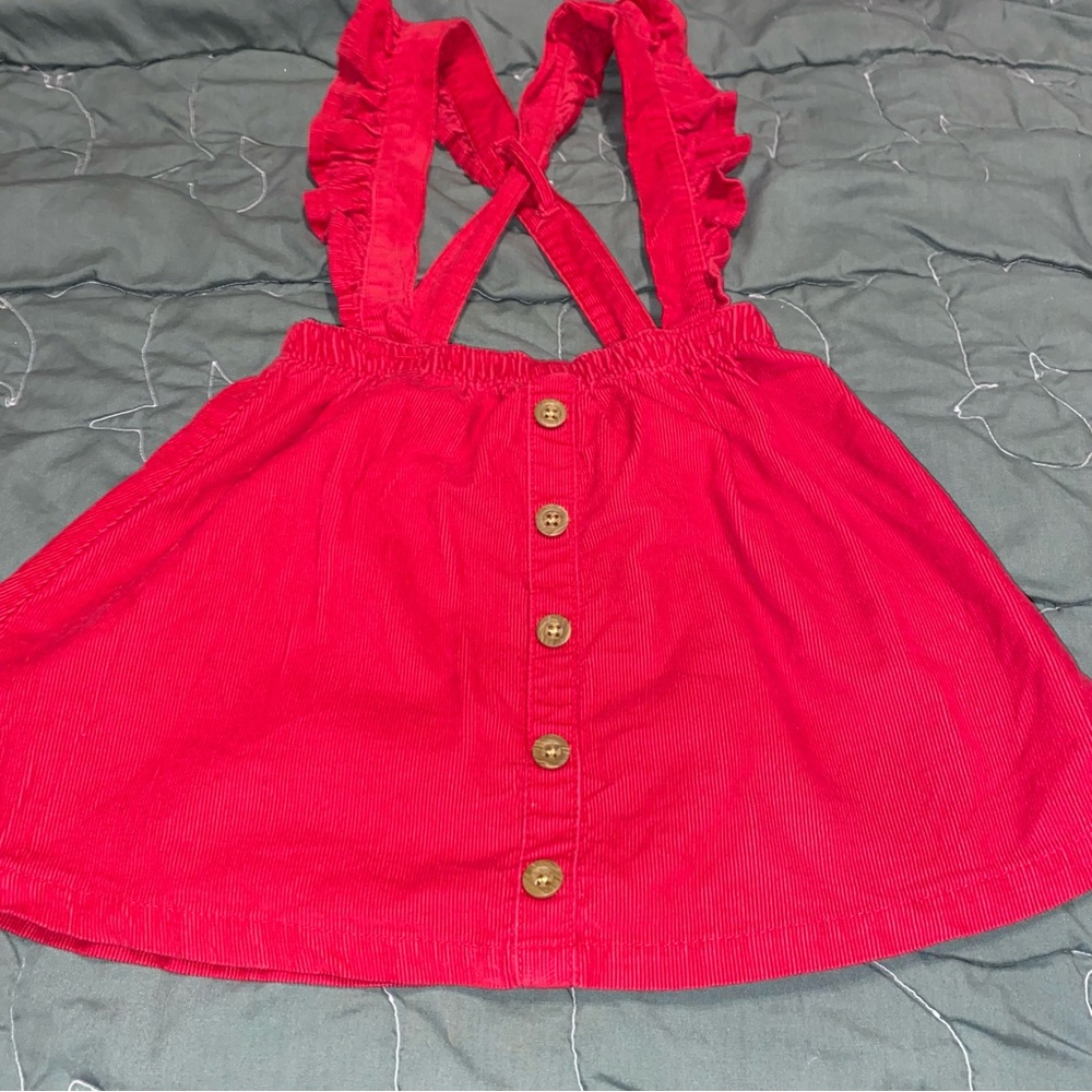 Carters Red Corduroy Overall skirt
